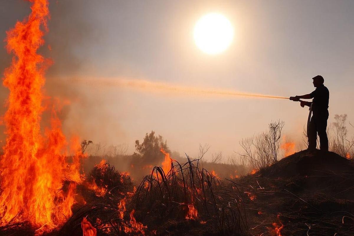 Helicopters and planes may be used to tackle major heath fire