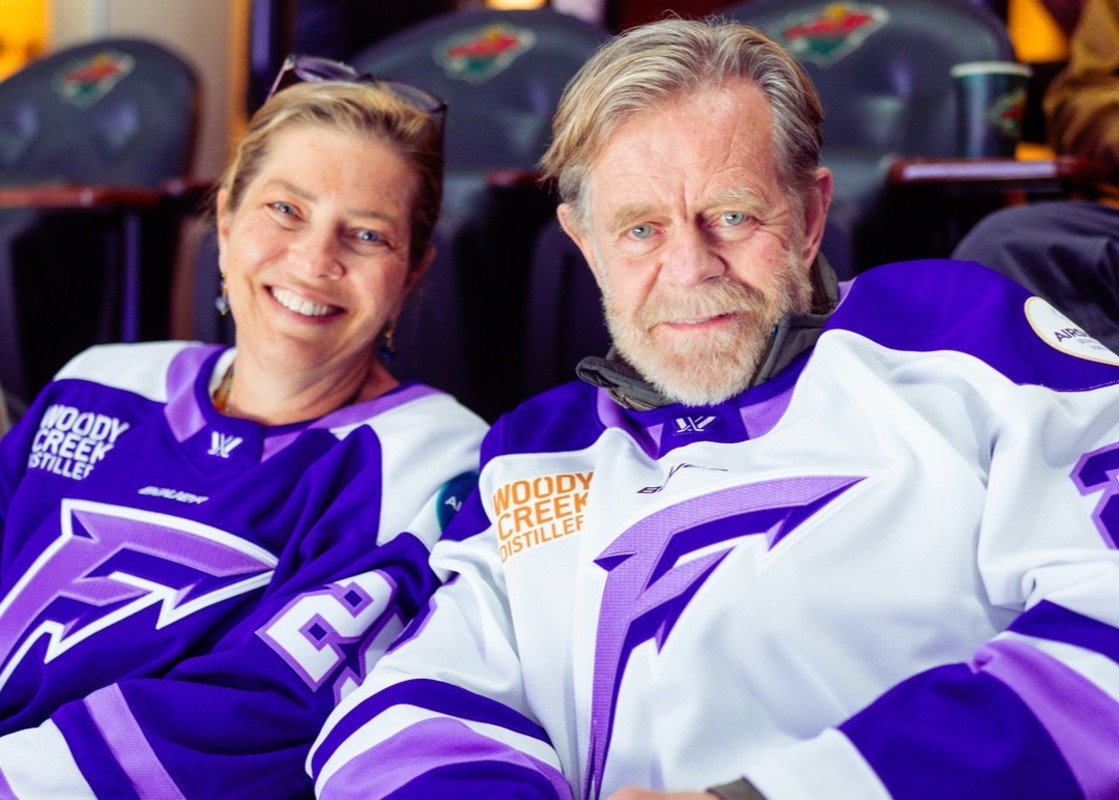 Actor William H. Macy takes in a Minnesota Frost game