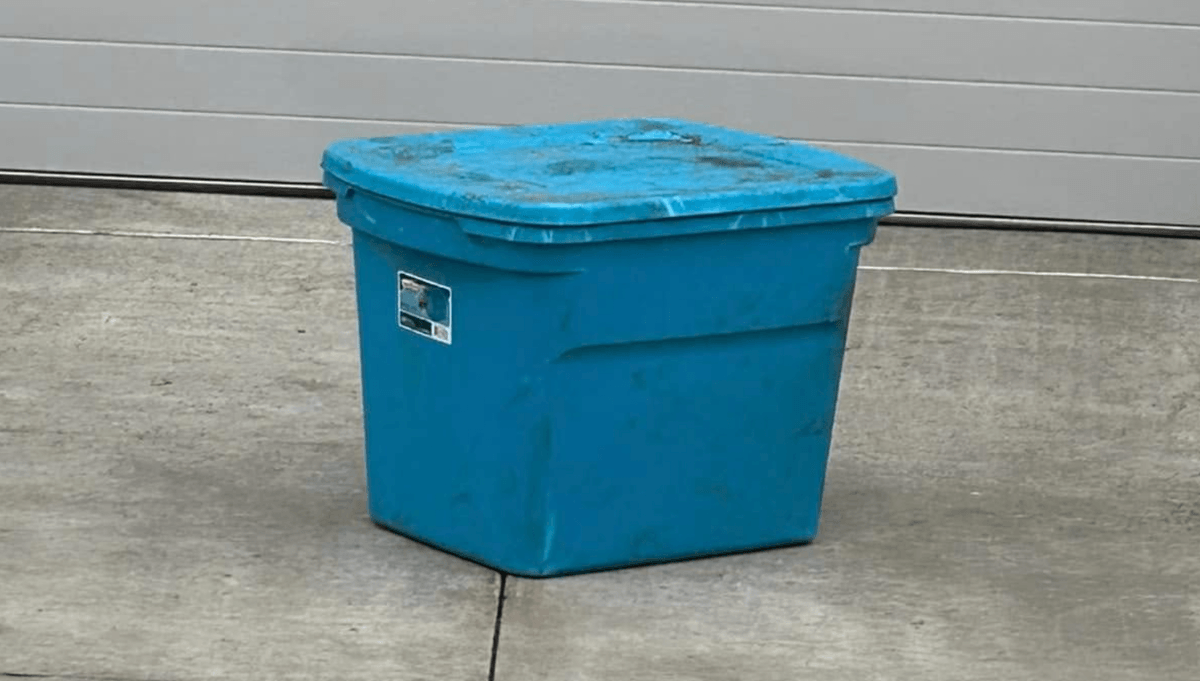 'Emaciated and lifeless': Dead dog found in blue bin in Minnesota town