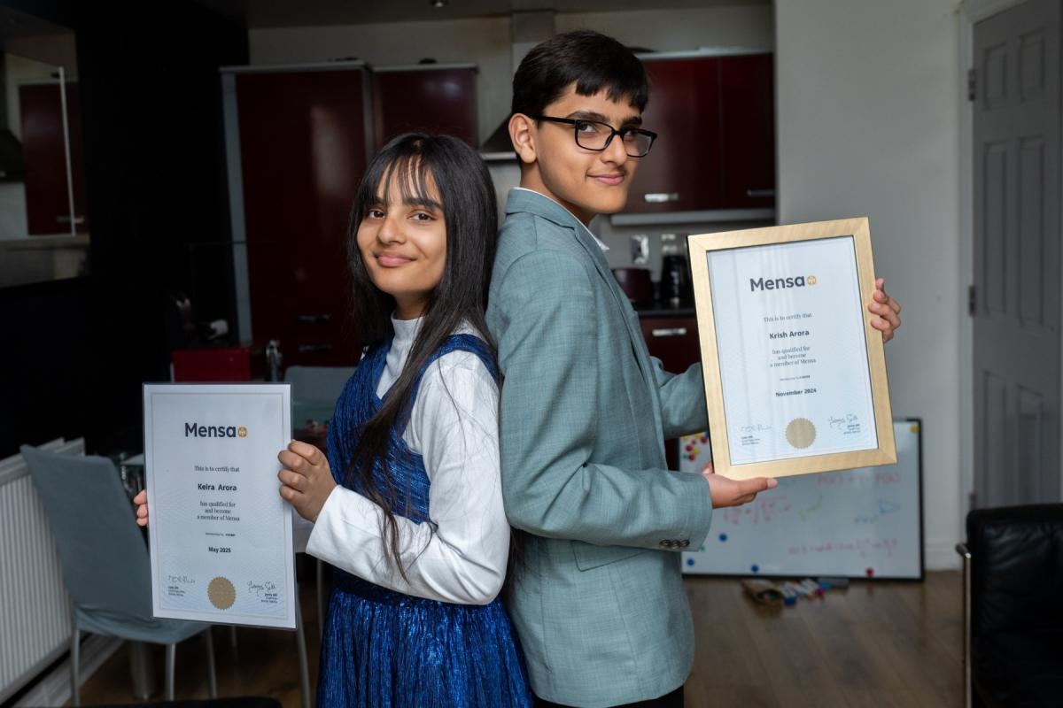 Meet Britain's 'smartest' siblings from London who joined Mensa aged 10 and 11