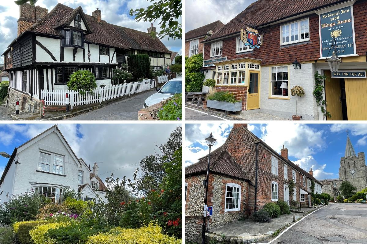 The charming Kent village with Tudor houses and a nearby vineyard