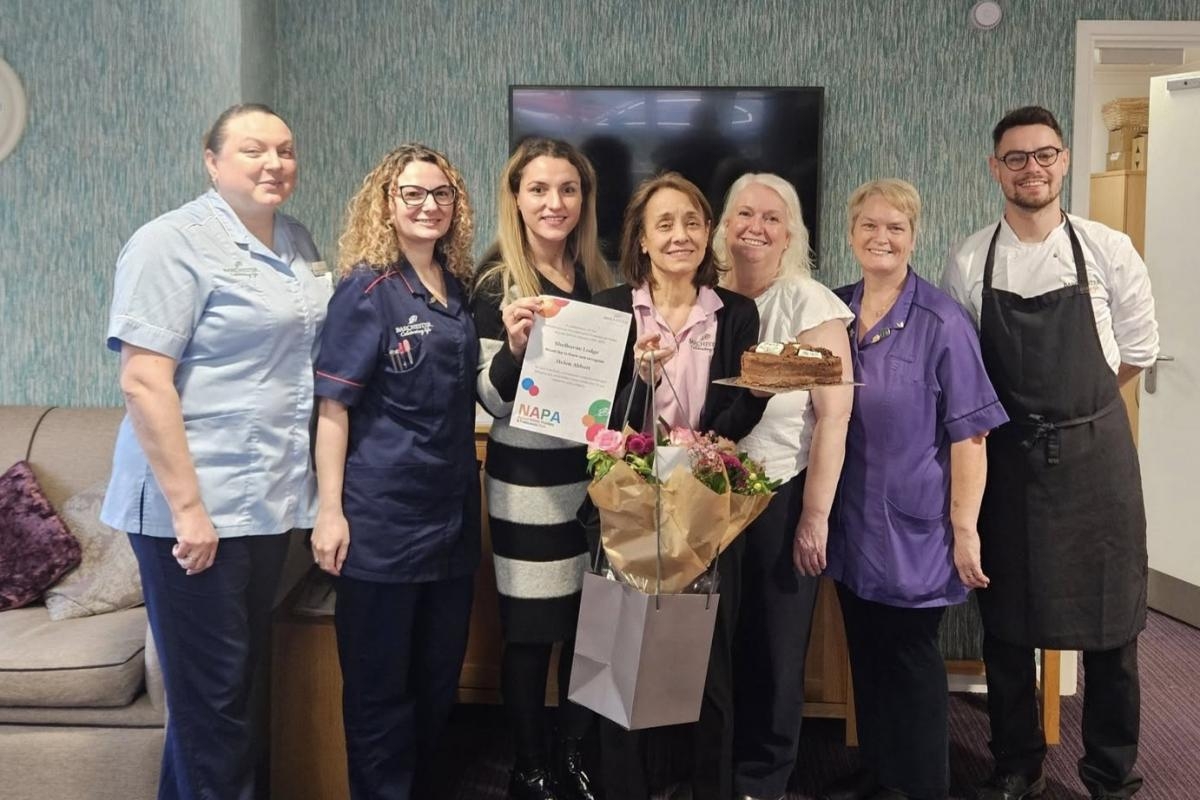 Care home recognises team with afternoon tea