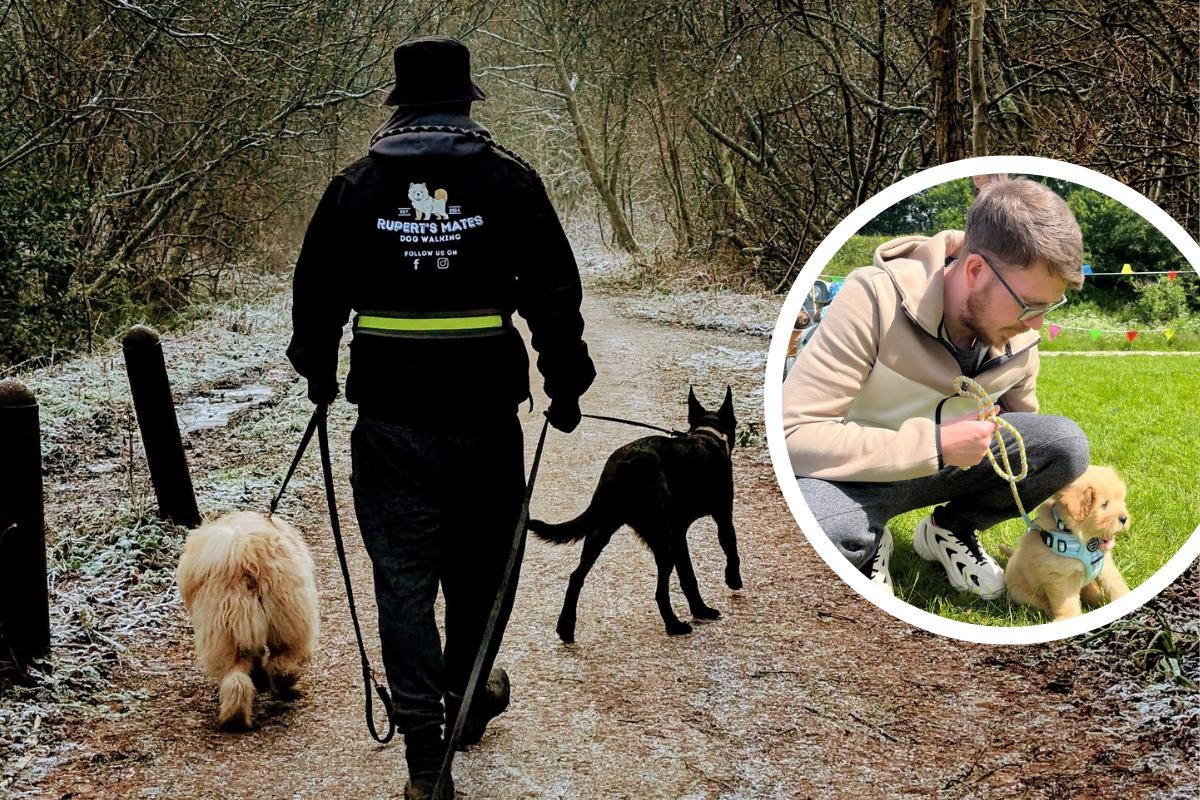Man who set up dog walking business while grieving his parents shortlisted for award