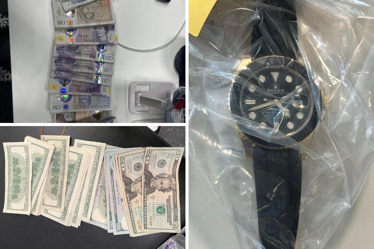 Man arrested after large amount of cash and luxury watch found in raid