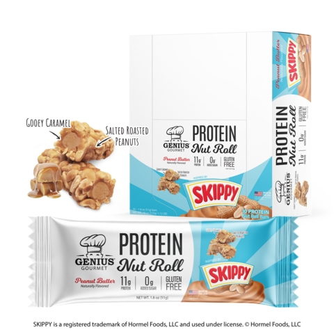 Genius Gourmet® Announces Partnership with the Makers of SKIPPY® Peanut Butter & Introduces SKIPPY® Inspired Protein Nut Rolls to the Market