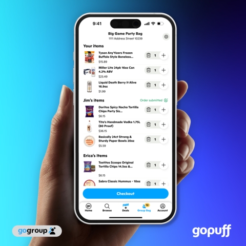 Gopuff Introduces "GoGroup," The Ultimate Group Ordering Feature, Just in Time for the Big Game