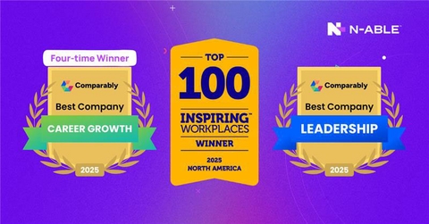N‑able Recognized for Extraordinary Career Development, Outstanding Leadership, and Inspiring Workplace Culture