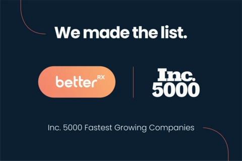 BetterRX Named to Inc. 5000 Again; Continues to Set New Standard.