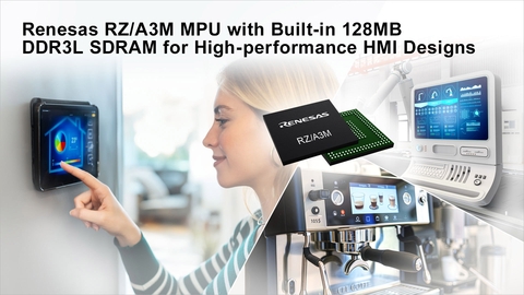 Renesas Extends RZ/A MPU Line-up with RZ/A3M for Cost-Sensitive, Advanced HMI Solutions