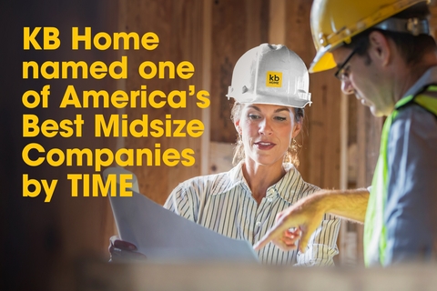 KB Home Once Again Named One of America's Best Midsize Companies by TIME Magazine