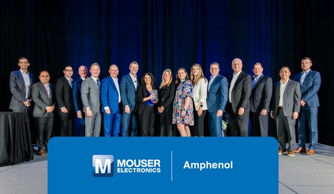 Mouser Electronics Honored by Amphenol with Best Performance High Service Digital Award for 6th Time