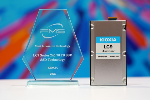 KIOXIA LC9 Series 245.76 TB Enterprise SSD with Innovative 32-die Stack Memory Named ‘Best of Show' at FMS: the Future of Memory and Storage 2025