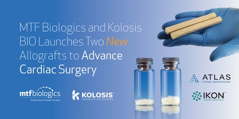 MTF Biologics and Kolosis BIO Launch Two New Allografts to Advance Cardiac Surgery