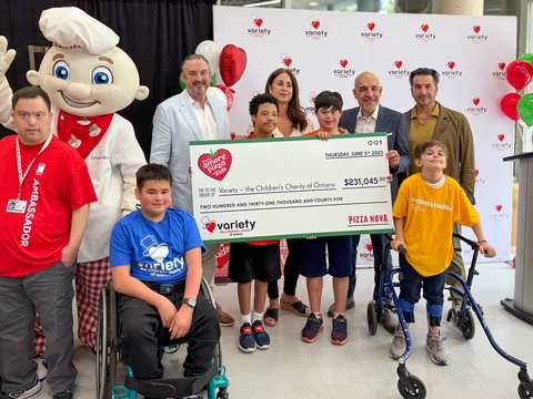 Pizza Nova raises $231,045 for Variety – the Children's Charity of Ontario with 2025 That's Amore Pizza for Kids fundraiser