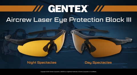 United States Air Force Awards Gentex Corporation Aircrew Laser Eye Protection (ALEP) Ballistic Day and Night Spectacle Contract