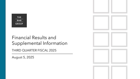 The RMR Group Inc. Announces Third Quarter Fiscal 2025 Results