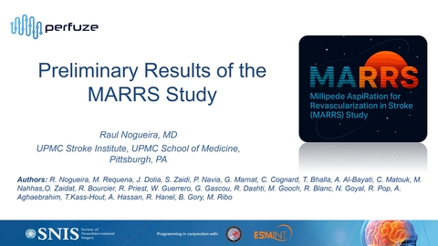 Perfuze Presents Preliminary Results from MARRS Pivotal Trial at SNIS, Highlighting Millipede88 Performance in Acute Ischemic Stroke