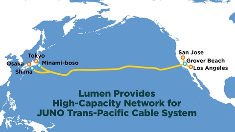 Lumen Powers JUNO Trans-Pacific Cable U.S. Landing with High-Capacity Backhaul Network