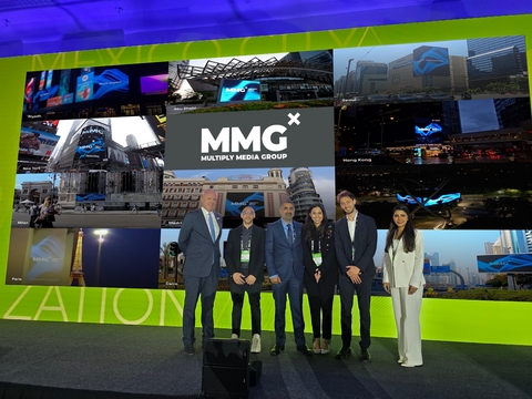 Multiply Group慶祝成立阿聯媒體巨擘Multiply Media Group，在世界各大城市的戶外廣告螢幕投放吸睛宣傳