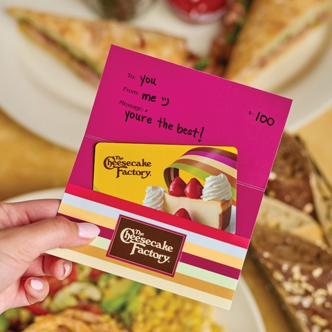 The Cheesecake Factory Celebrates Dads and Grads With a Special Online Gift Card Offer