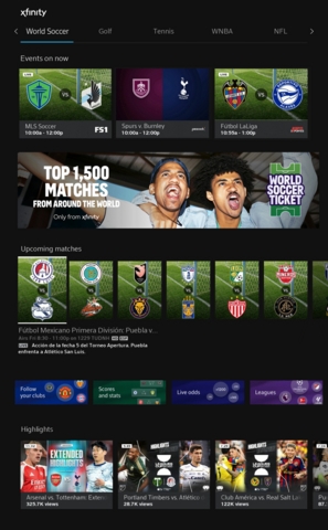 Introducing World Soccer Ticket: Over 1500 Matches From the World's Most Important Leagues, All in One Place, Only From Xfinity