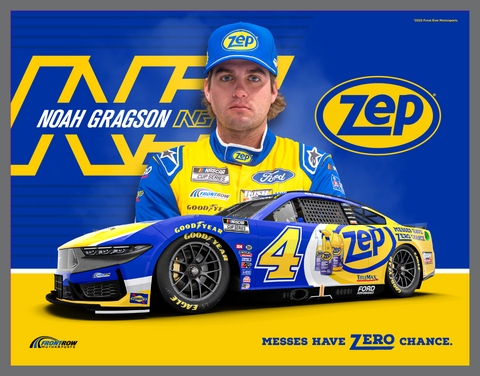 Zep® Featured as Primary Partner on Noah Gragson's No. 4 Ford Mustang Dark Horse for Quaker State 400 at EchoPark Speedway