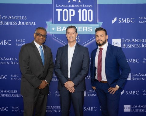 Three SMBC MANUBANK Colleagues Named to Top 100 Bankers List by the Los Angeles Business Journal