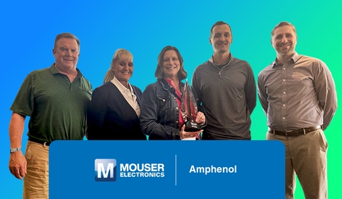Mouser Electronics Named 2024 Global Distributor of the Year by Amphenol SV Microwave