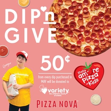 Pizza Nova kicks off its 26th annual That's Amore for Kids fundraiser in support of Variety – the Children's Charity of Ontario