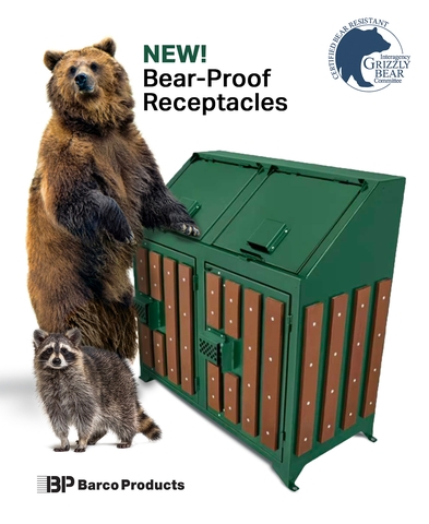 Barco Products Unveils New Line of Certified Bear-Proof Receptacles
