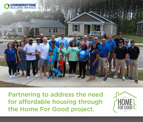 Cornerstone Building Brands Helps Make Homeownership Possible for Five Families in Raleigh; Company Returns as Presenting Sponsor of 2025 Habitat Wake Builders Blitz