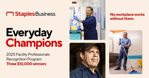 Staples Business Launches First "Everyday Champions" Contest to Celebrate Janitorial and Facility Professionals