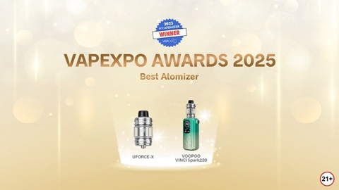 VOOPOO UFORCE-X Wins "Best Atomizer" at VAPEXPO Paris 2025