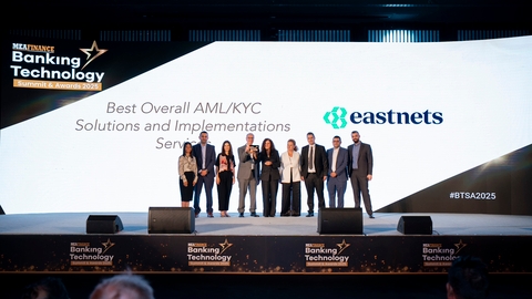 Eastnets Double Award Win at 2025 MEA Finance Banking Technology Awards