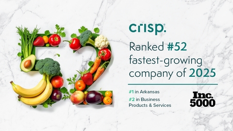 Crisp Ranks No. 52 on the 2025 Inc. 5000 List of America's Fastest-Growing Private Companies, and No. 1 in Arkansas