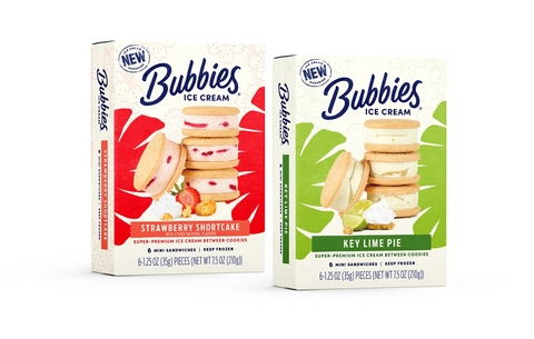 Bubbies Ice Cream Expands Beyond Mochi with the Launch of New Mini Ice Cream Cookie Sandwiches