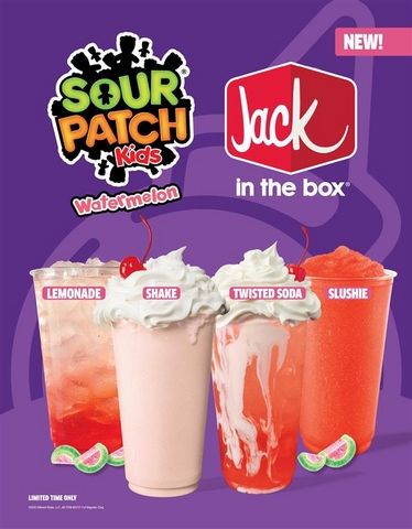 The Next Step in Jack in the Box's Innovative Drink Lineage: New SOUR PATCH KIDS® Watermelon Beverages