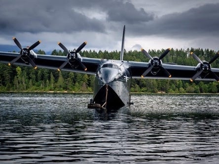 The Philippine Mars took its final flight. See photos of the flying-boat aircraft from WWII to its last 800-mile journey.