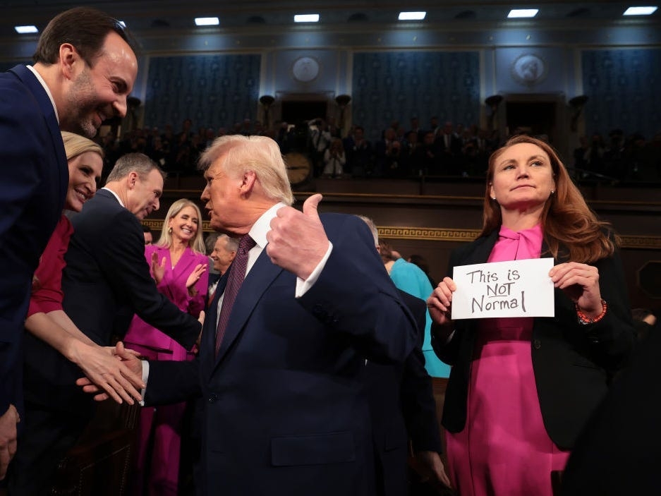 Photos from Trump's address to Congress show stone-faced Democrats and a jubilant Elon Musk