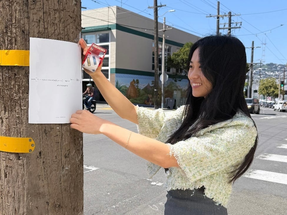 My AI startup tried 'nerd-sniping' by posting math puzzles with a hidden message all over San Francisco. It worked.