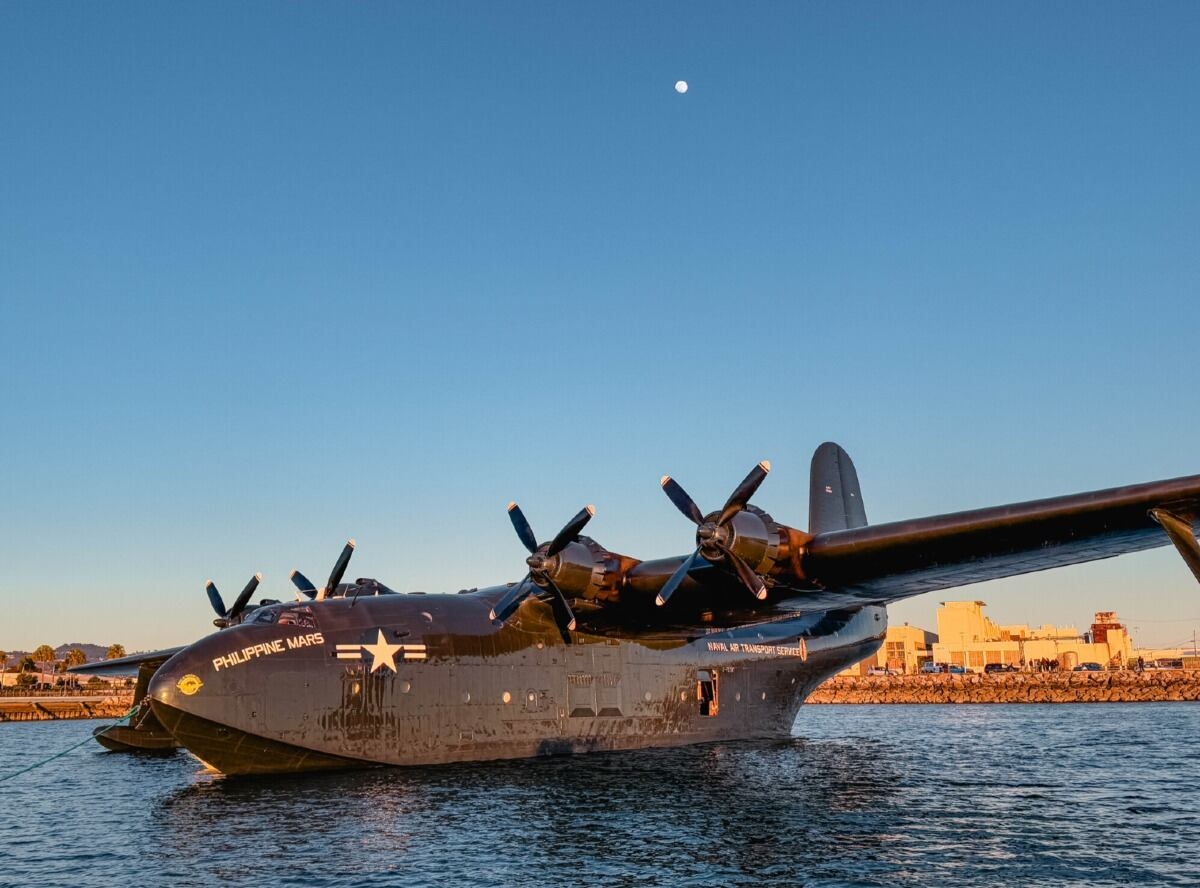B.C.'s legendary Martin Mars water bomber makes final journey to its permanent home
