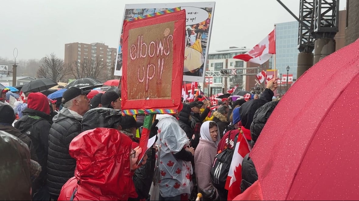 Hundreds brave the rain to get their elbows up in Nova Scotia