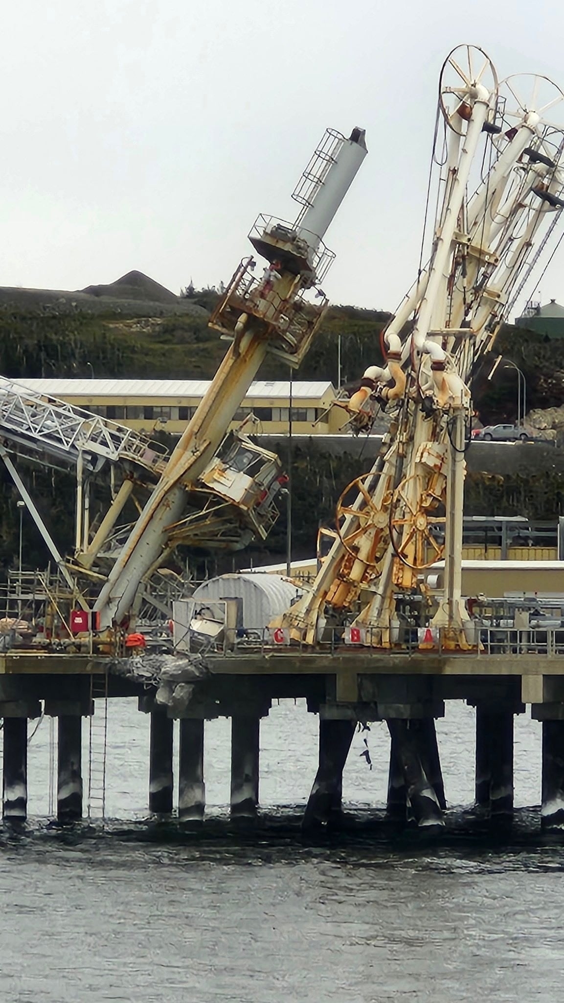 Photos reveal extent of damage to Whiffen Head oil terminal, tanker following collision