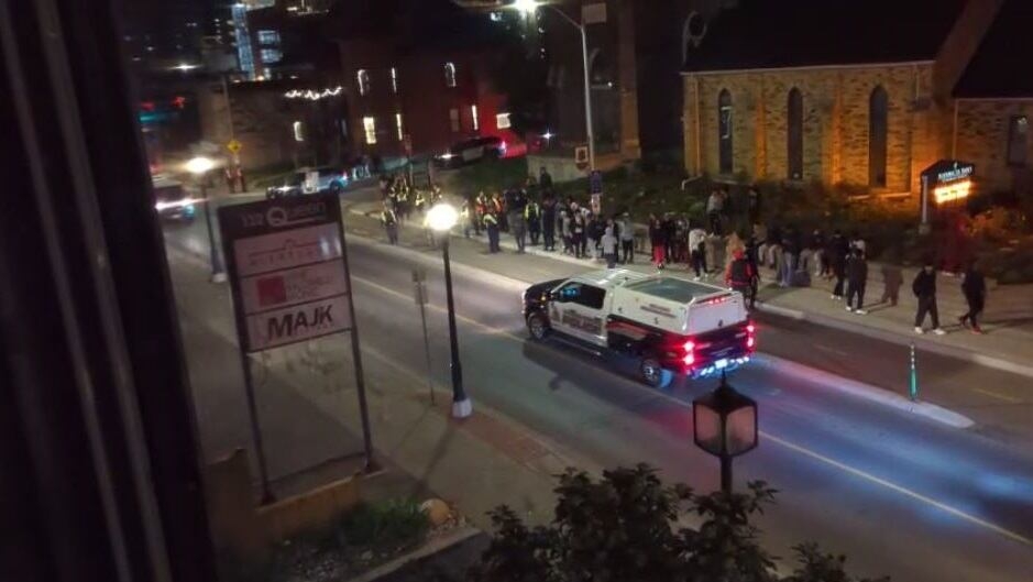 3 youths arrested after police called over fireworks in downtown Kitchener on Victoria Day