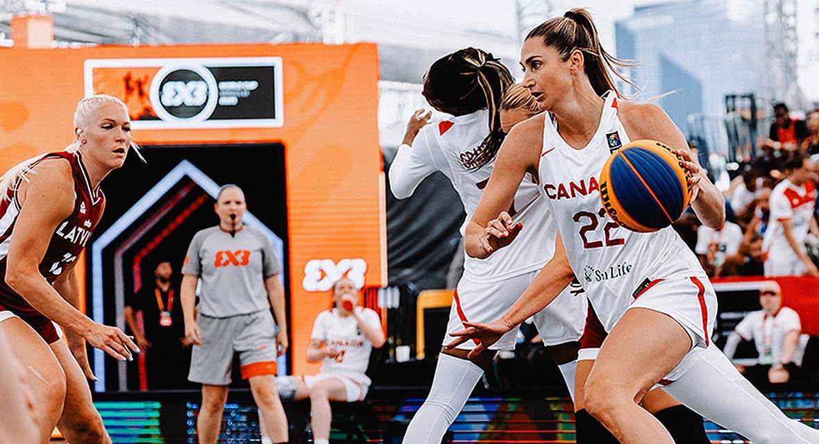 Canada's women down Austria, Latvia on Day 1 of 3x3 basketball World Cup