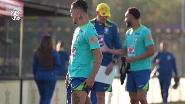 Carlo Ancelotti's first training session as Brazil manager