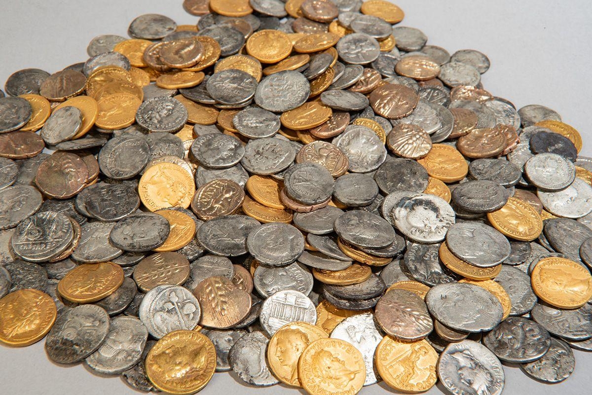 Stash of Roman-era coins buried 2,000 years ago found in field