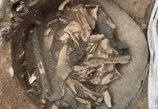 1,500-year-old bucket was cremation burial vessel, archaeologists say