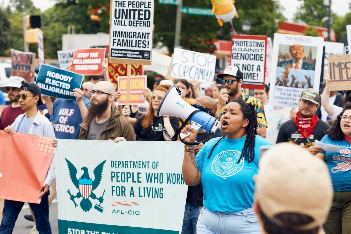 ‘Ready to fight like hell.' Anti-Trump Charlotte protesters march for immigrant rights