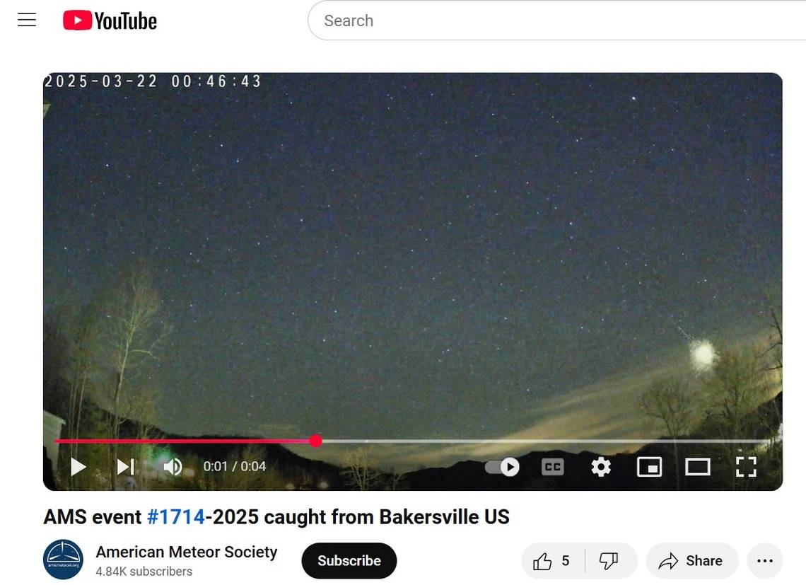 Fireball streaks across Carolinas nighttime sky, video shows. ‘It was so quick.'
